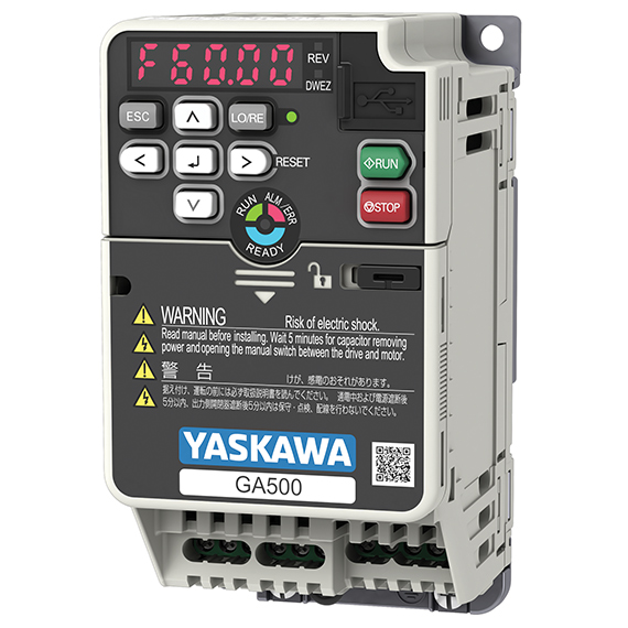 The GA500 Industrial AC Microdrive is engineered to help you easily handle nearly any application. Sustainability, flexibility, and ease of use are all designed into the drive, helping you make complicated tasks simple. Offering intuitive interaction and world-class quality, the GA500 is the drive you can count on for constant, high quality performance.