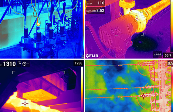 Infrared imaging creates a visual representation of apparent temperatures of scanned or surveyed objects.
